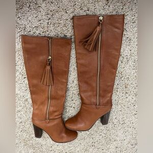 Used Coach Tall Boots in Tan Color. Size 7.5US